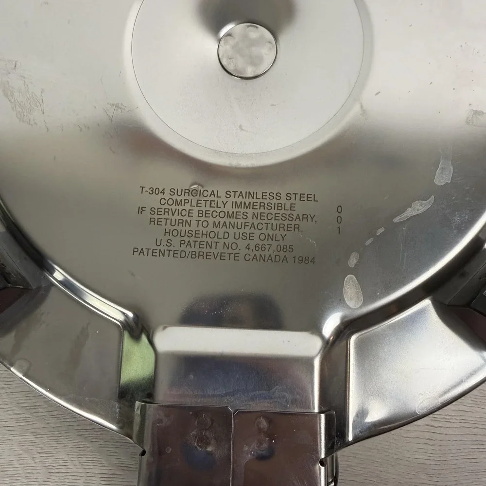 Health Craft Stainless Electric Skillet Automatic Oil Core Silver K7273 USA